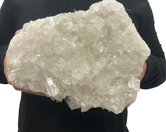 Large Natural Quartz Cluster - Beautiful Clear Point Crystals 10.25” 14.30 Lbs