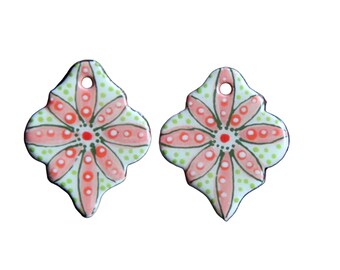 FLOWER ceramic dangles