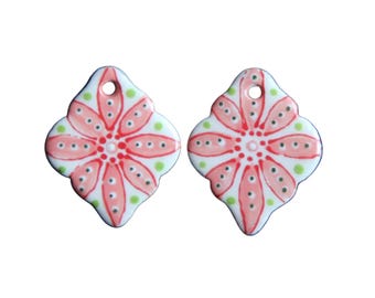FLOWER ceramic dangles
