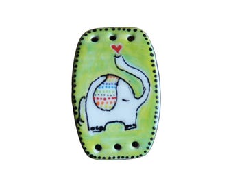 Elephant Love... Ceramic Bracelet Bar