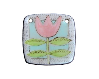 TULIP... ceramic FOCAL pendant