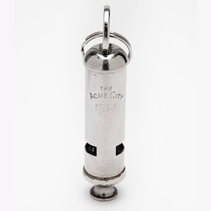 Vintage Authentic English Police and Fire Whistle &quot;The Acme City&quot;  made in England  by J. Hudson & Co, Birmingham 1920&#39;s