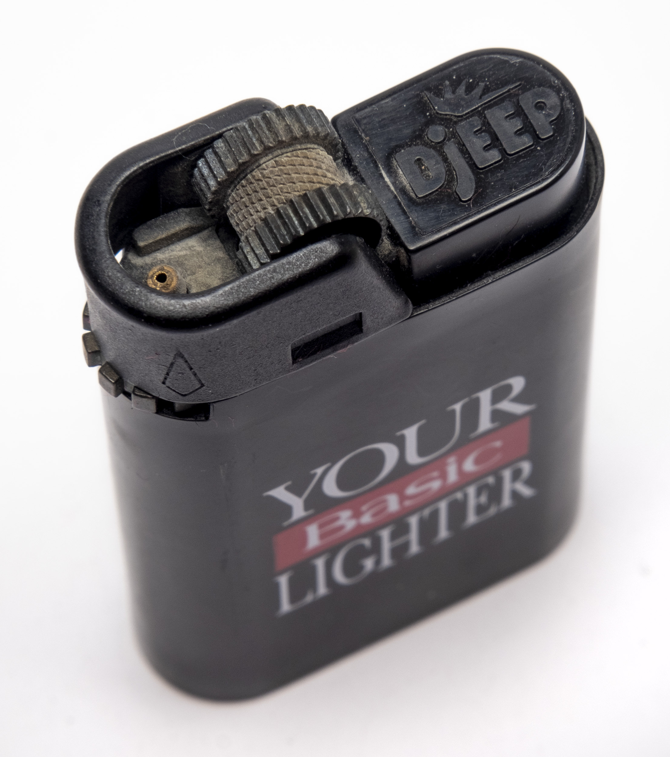 Vintage Advertising YOUR BASIC Lighter DJEEP Black Plastic Butane