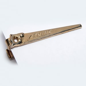 Tie bar/clip Vintage  ATKINS Carpenter&#39;s Hand Saw 1950&#39;s #1369