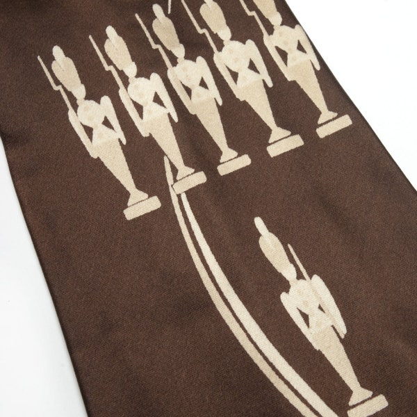 Vintage Silk Men's Tie: 1950s Toy Soldier Print, BRENK BROS