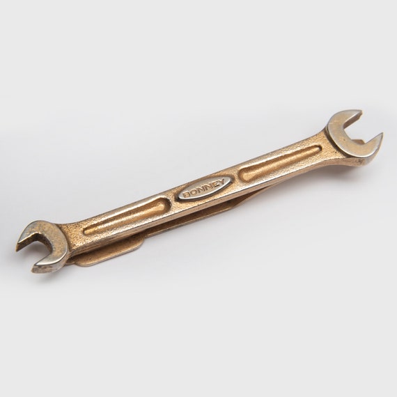 Vintage Tie Bar Clip BONNEY mechanic Wrench 1950'… - image 1