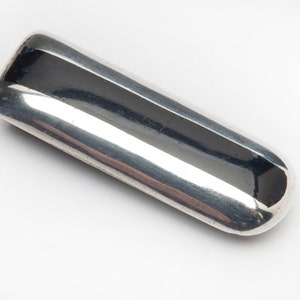 Tie bar/clip Vintage Mid Century design Sterling Silver with black inlay in silver classic design #252