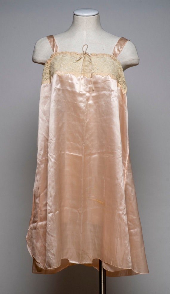 Antique Edwardian Pink Silk full step in Petticoat