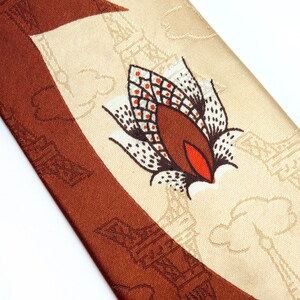 Vintage Men's tie a Royal Bee like design, Napoleon from Paris bee abstract design pattern in tie is Eiffel Tower and clouds.  #2