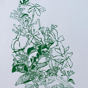 Illustration du sérigraphie intitule, Dans Notre Jardin 2, Grèce