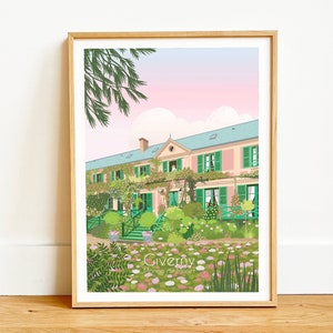 Illustration Giverny, Monet, Monet&#39;s garden, landscape France