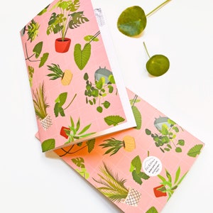 Carnet A5 Plantes, carnet botanique, motif végétal, papier recyclé, 48 pages