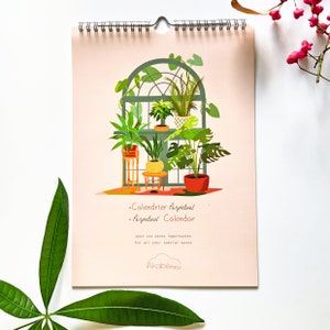 Perpetual wall calendar Birthdays calendar Anniversaries calendar Plants and Flowers Undated calendar