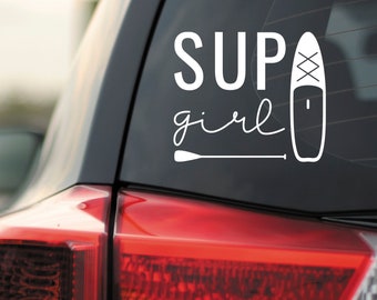 SUP Girl Vinyl Decal, SUP Decal, Phone Decal, Laptop Decal, Car Decal, Choose Color And Size