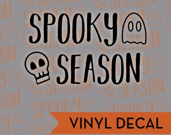 Spooky Season Decal, Halloween Decal, Phone Decal, Laptop Decal, Car Decal, Choose Color And Size