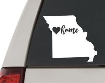 Kansas City Missouri Home Vinyl Decal |  Phone Decal, Laptop Decal, Car Decal, Choose Color And Size