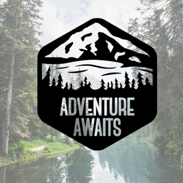 Adventure Awaits Decal, Phone Decal, Laptop Decal, Car Decal, Choose Color And Size