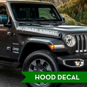 Jeep Wrangler Hood Decal, Set of 2, Choose Color and Text, Fully Customized image 6