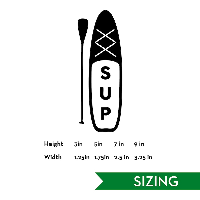 Stand Up Paddle Board Vinyl Decal, SUP Decal, Phone Decal, Laptop Decal, Car Decal, Choose Color And Size image 7