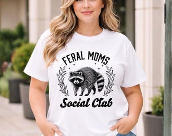 Club Social de Mamás Salvajes, Camiseta Divertida para Mamá, Camiseta Vintage para Mamá, Camiseta con Frases de Mamá, Camiseta Sarcástica para Mamá, Camiseta Genial para Mamá, Regalo para el Día de la Madre