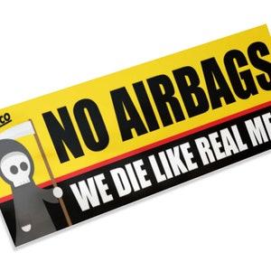 INGA AIRBAGS Slap Sticker Bil Lastbil Vinyl Rolig Dekal Racing 8"