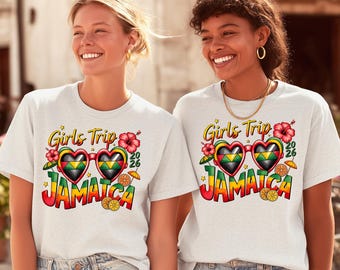 Camisetas de viaje para chicas a Jamaica 2026, camisetas de vacaciones para chicas, camisetas de viaje para mejores amigas, camisetas de fin de semana para chicas, camisetas de viaje para amigas, camisetas de viaje a juego para chicas