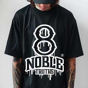 T-shirt &quot;DRIP&quot;  black with white graphics front and back | Unisex T shirt | Graphic T shirt | Streetwear Graphic Tee | Spiritual Fashion |