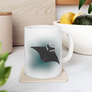 Island Life Stingray Mug, Ocean Gift, Sea Life, Coastal Home, Beach House Décor, Cozy Home, Sea Animals, Stingray Lover Gift, Spirit Animal