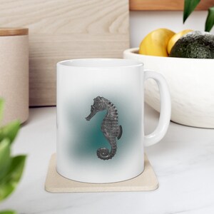 Island Life Seahorse Mug, Ocean Gift, Sea Life, Coastal Home, Beach House Décor, Cozy Home, Sea Animals, Seahorse Lover Gift, Spirit Animal
