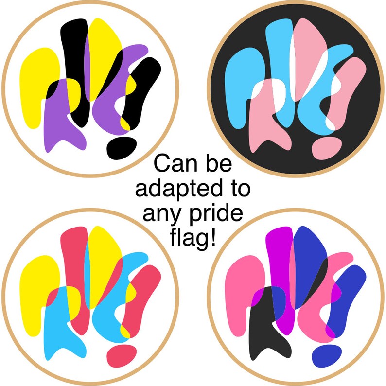Abstract Pride - Embroidery Pattern - PDF - Progress Pride - Etsy