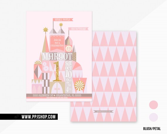 It's Small World Inspired Birthday Invitation | Small World Birthday Invite | Small World Printable | 1st Birthday Small World Boy or Girl Il_570xn