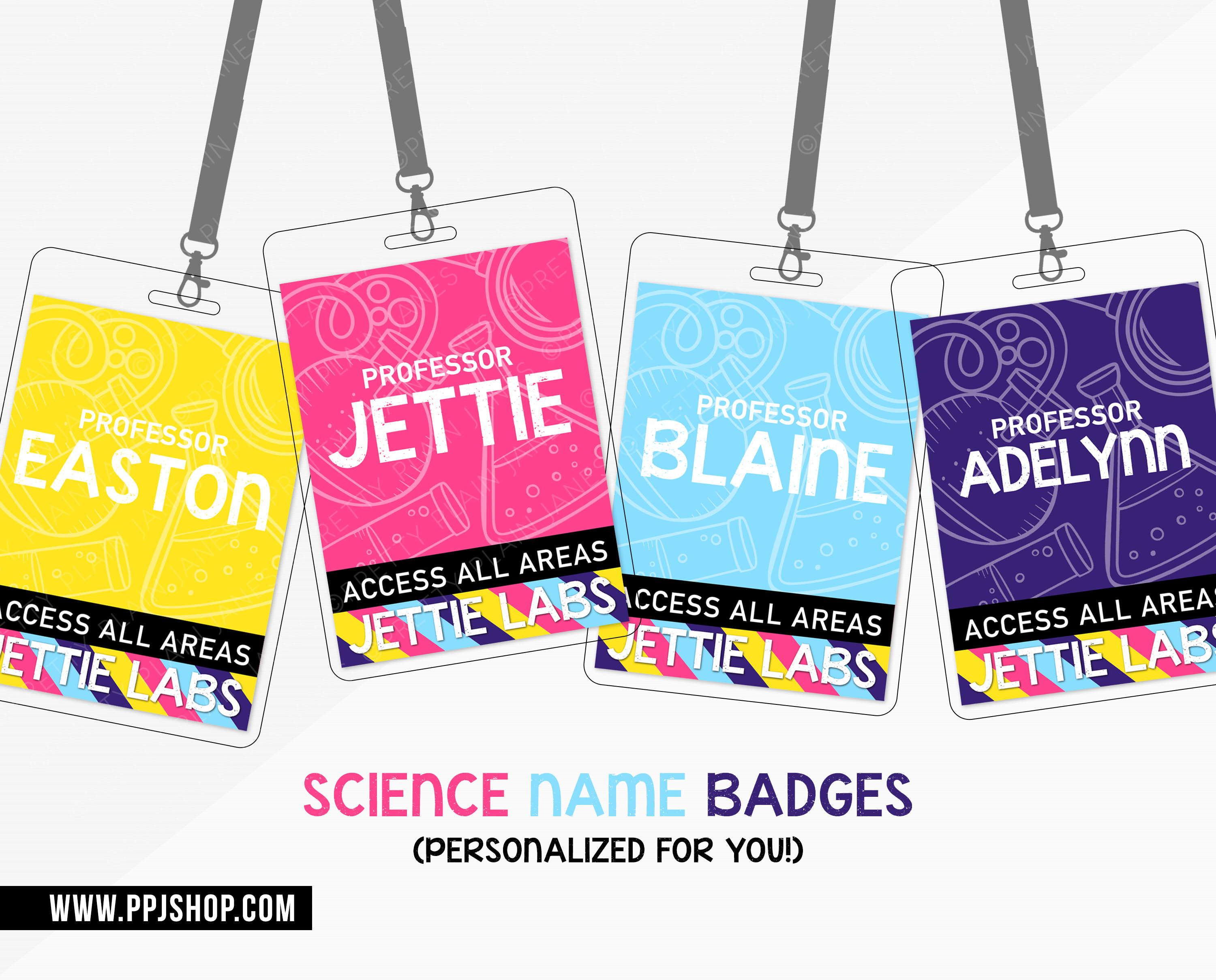 Science Lab Name Badges Chemistry Name Badge Mad Scientist | Etsy