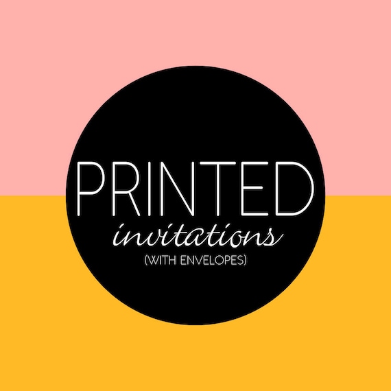 Printed Invitations Shipped with Envelopes for any current Pretty Plain Janes Invite Design Il_570xn