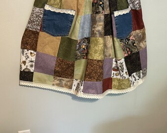 Jean overall skirt quilt online