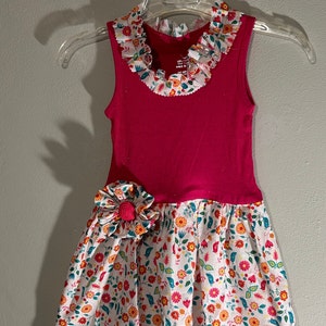 Girls dress homemade upcycle size 5