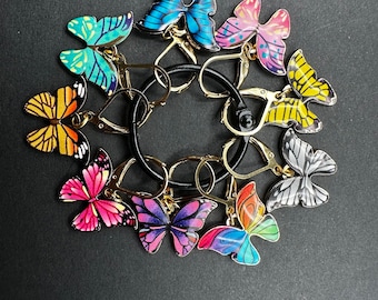 Stitch Markers, butterfly stitch marker set,knitting stitch markers, crochet stitch markers, crochet and knitting accessories, crochet charm