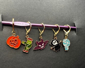 Cute Halloween monsters stitch markers,  knitting stitch markers, crochet stitch markers, crochet and knitting accessories, stitch counters