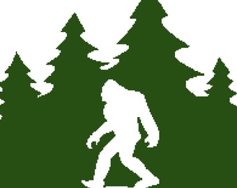 Bigfoot crochet graph, Bigfoot crochet, crochet graph Bigfoot, crochet graphgan , crochet graph, instant download, Bigfoot blanket, Bigfoot