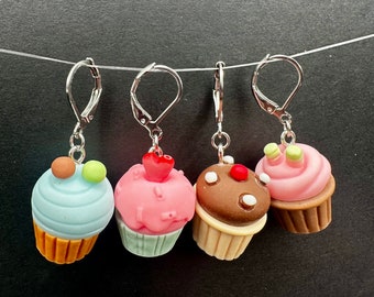 Stitch Markers cake charm, cupcake stitch marker set, knitting stitch markers, crochet stitch markers, crochet and knitting accessories,