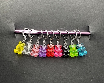 Stitch Markers,  Gummy Bears stitch marker, knitting stitch markers, crochet stitch markers, crochet and knitting accessories,