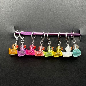 Stitch Markers,  Glow in the dark Duck stitch marker, knitting stitch markers, crochet stitch markers, crochet and knitting accessories,