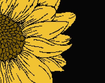 Sunflower crochet graph, Sunflower crochet, crochet graph Sunflower, crochet graphgan , crochet graph, instant download, Sunflower blanket