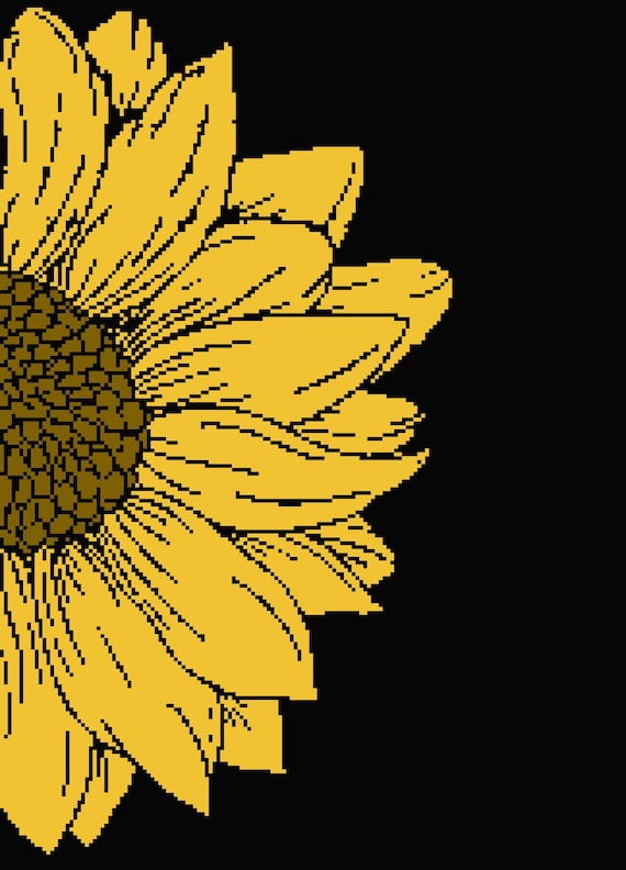 Sunflower crochet graph, Sunflower crochet, crochet graph Sunflower, crochet graphgan , crochet graph, instant download, Sunflower blanket