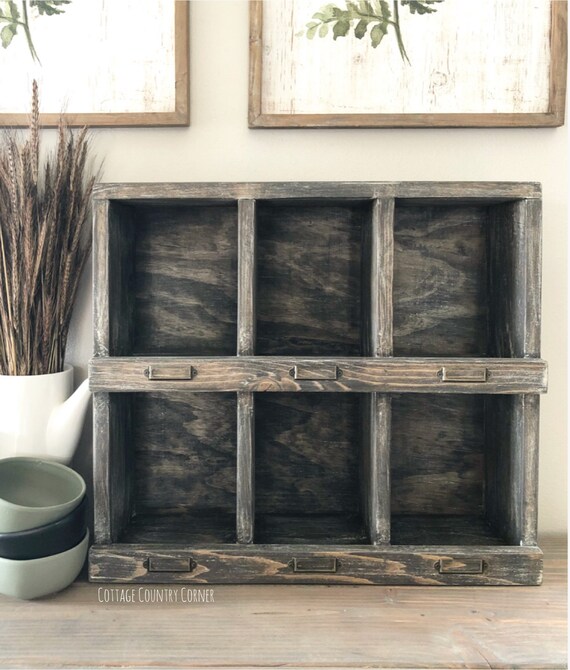 Wall Cubby Organizer Shelf Decor Farmhouse Bathroom Bath