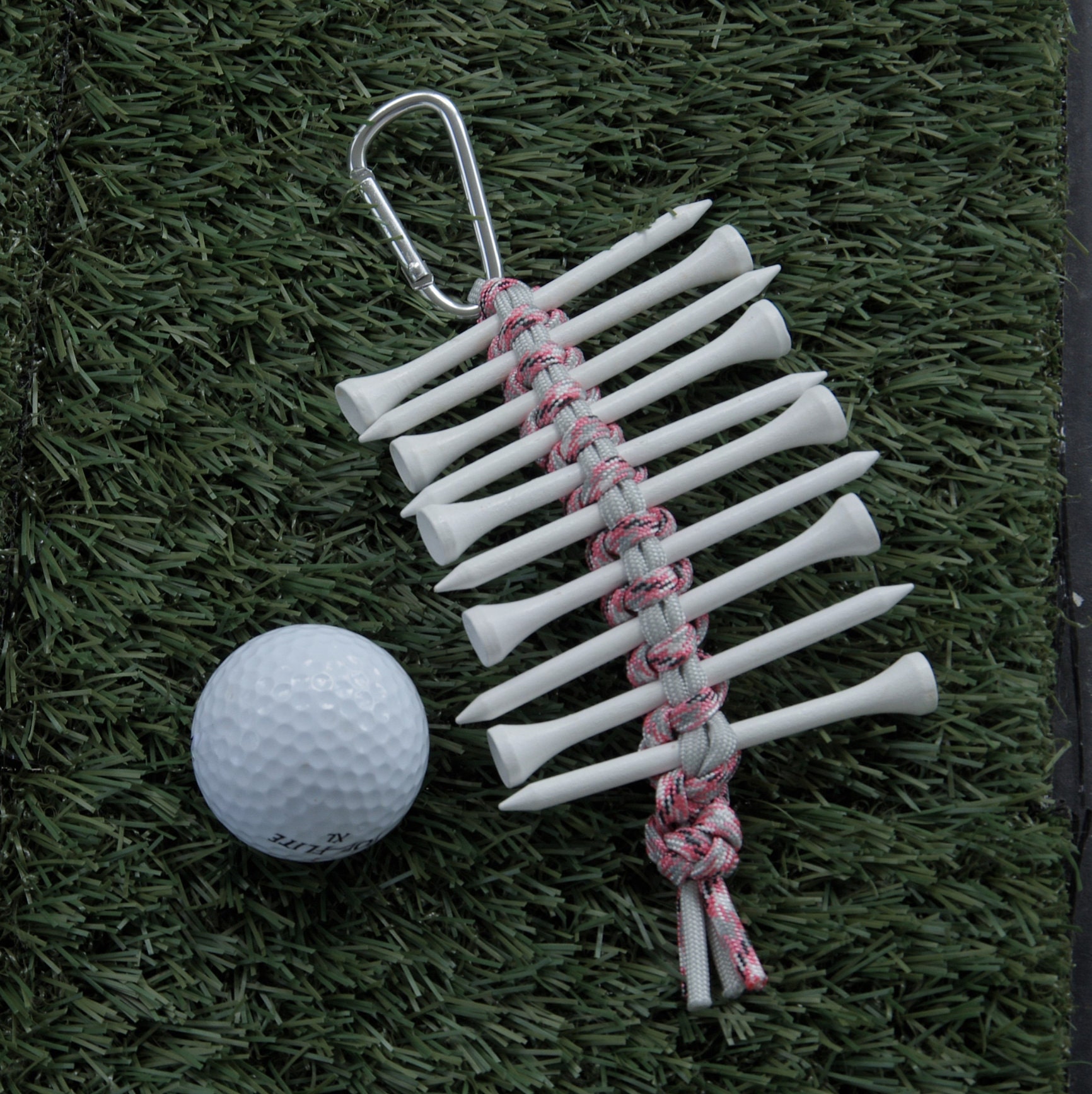 Golf Tee Holder Golf Gift Paracord Golf Tee Holder Tee Etsy