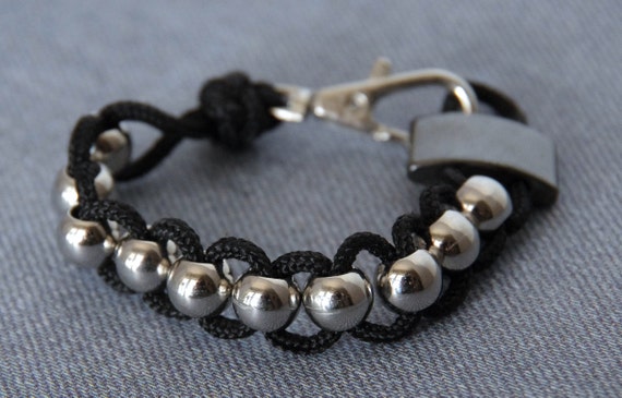 Black Anxiety Bracelet, Fidget Bracelet, Fidget Jewelry, Anxiety