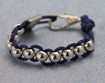 Navy Blue Anxiety Bracelet, Fidget Jewelry, Anxiety Support Jewelry, Sensory Stim Bracelet, Autism Bracelet, Calming Jewelry