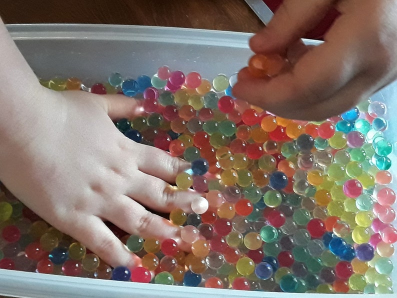 Water Beads Sensory Play Calming Kids Water Toy Fun Fidget Etsy