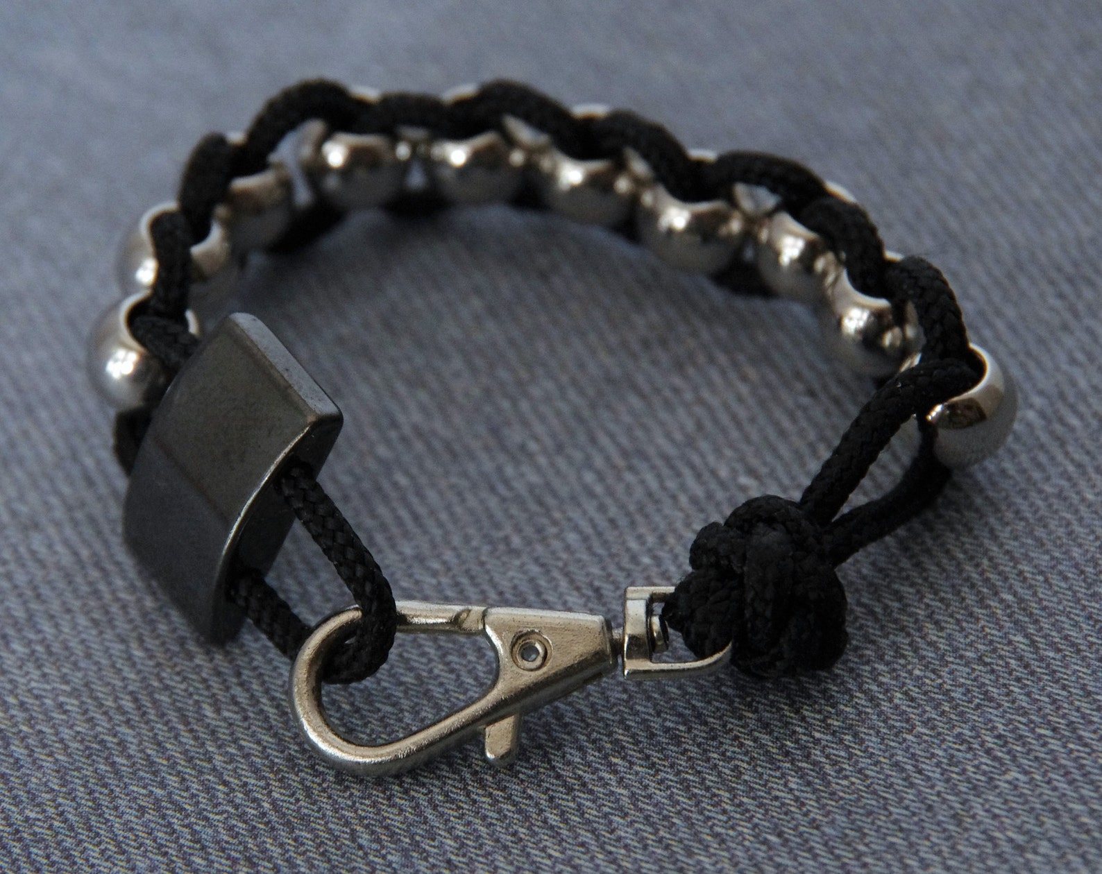 Black Anxiety Bracelet Fidget Bracelet Fidget Jewelry Etsy