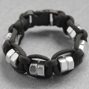 Silver Bead Fidget Bracelet - gray • KnotSense